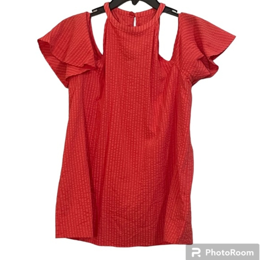 Last Chance 🚨 MICHAEL Michael Kors Sangria Cold-Shoulder Blouse